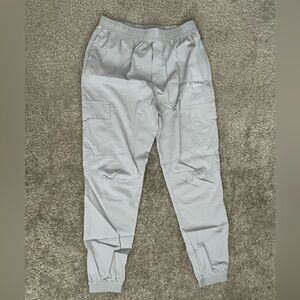 YoungLA Gray Cargo Pants with Tapered Fit